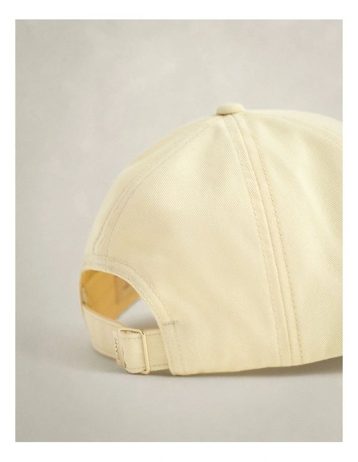 Shield Cotton Twill Cap in Vanilla Yellow image 3