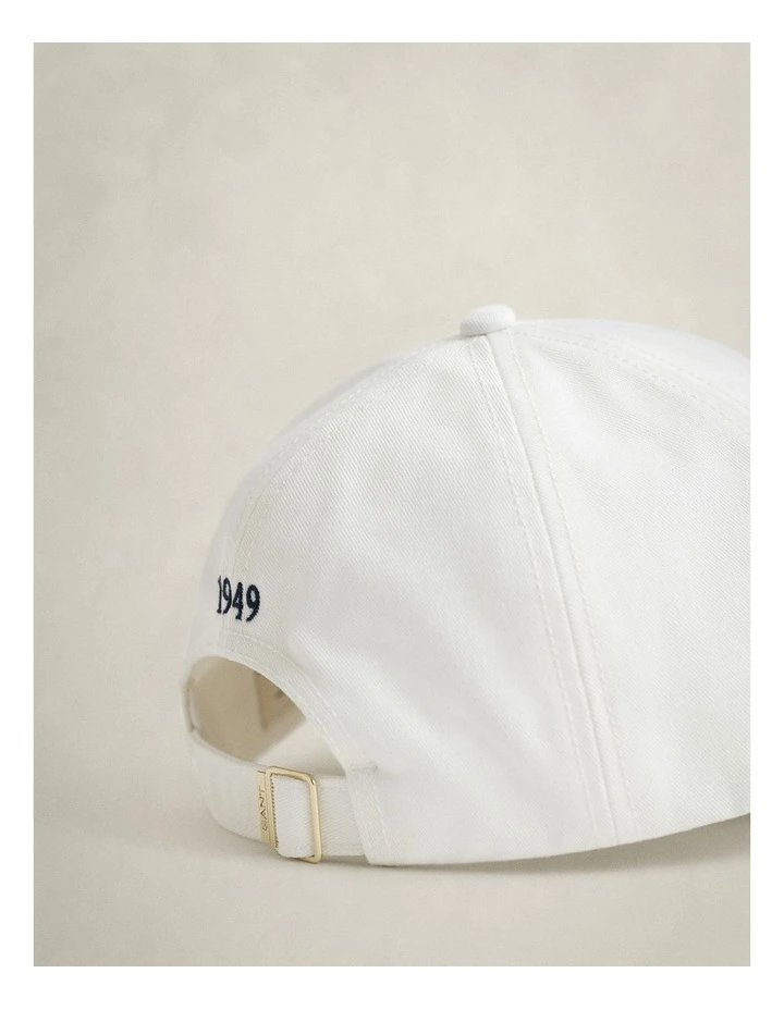 Graphic Cotton Twill Cap in Eggshell image 3