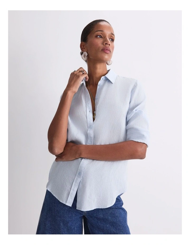 Dahlia Long Sleeve Linen Shirt image 5