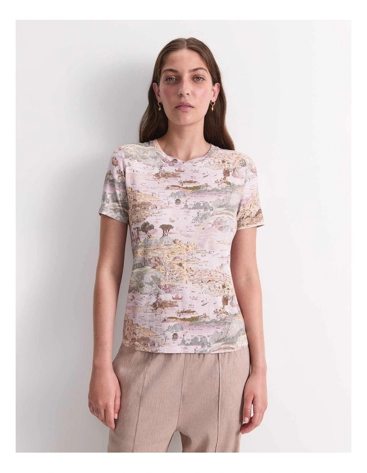 Story Map Liberty Tee in Pink image 1