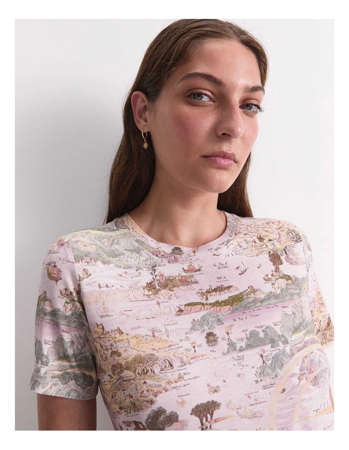 Story Map Liberty Tee in Pink image 3