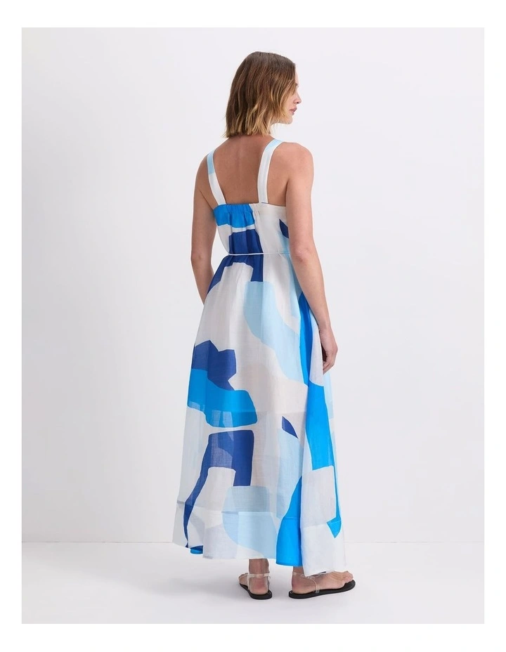Nora Print Maxi Dress in Blue Multi image 2