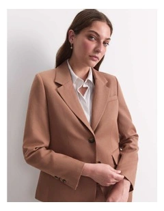 Valeria Fitted Blazer in Brown