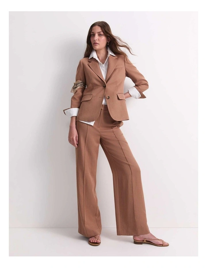 Valeria Fitted Blazer in Brown image 3