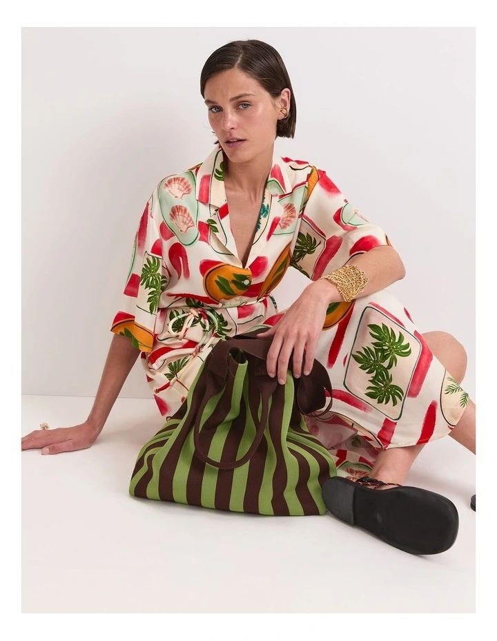 Bliss Midi Shirt Dress in Multi image 3