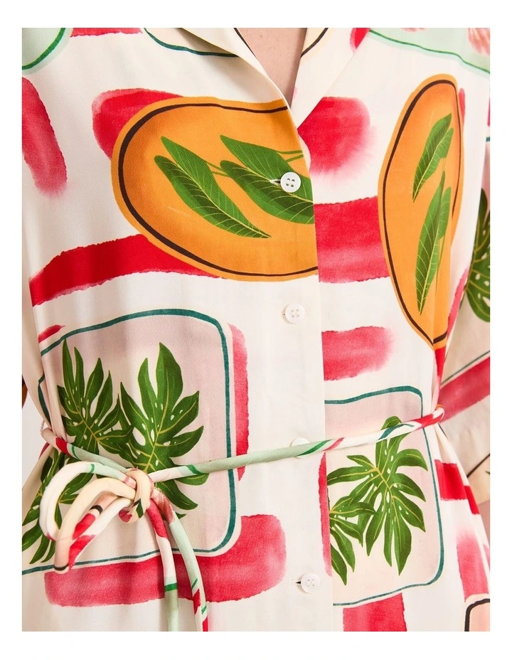 Bliss Midi Shirt Dress in Multi image 5