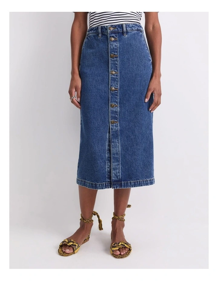 Allegra Denim Midi Skirt image 1
