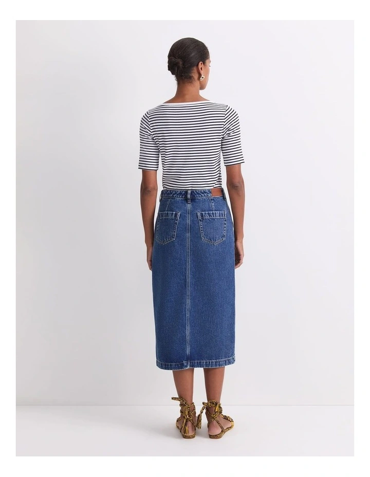 Allegra Denim Midi Skirt image 2