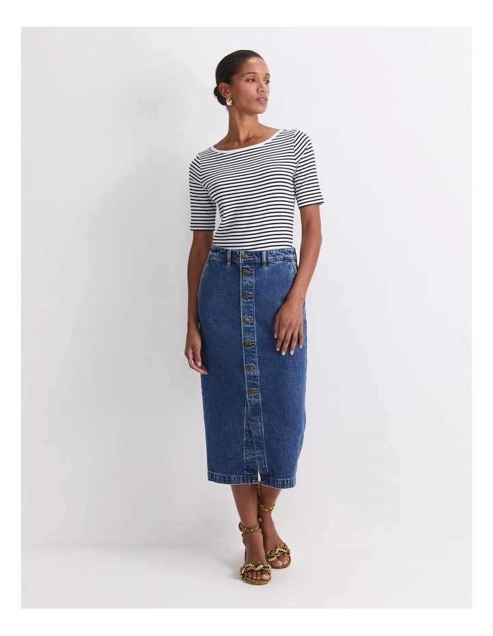 Allegra Denim Midi Skirt image 3
