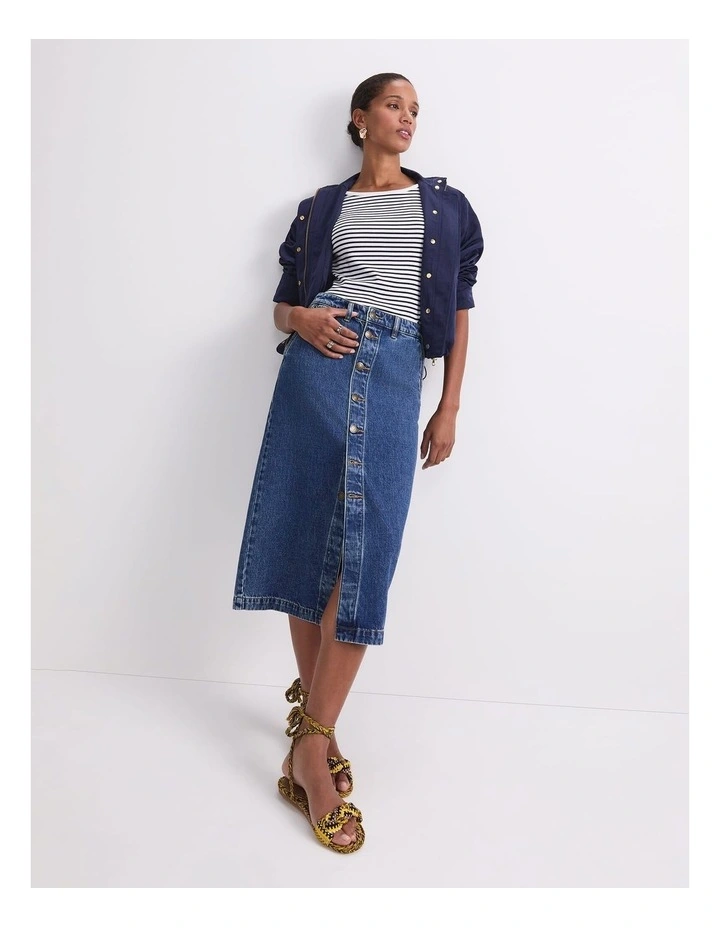 Allegra Denim Midi Skirt image 5