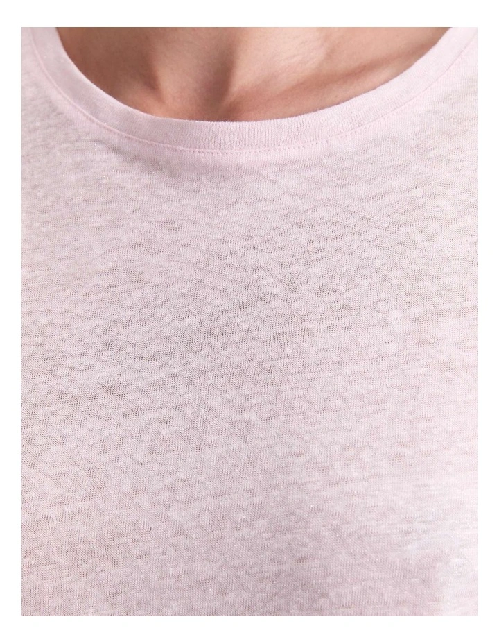 Tonia Foil Linen Tee in Pink image 5