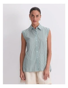 Lily Voile Sleeveless Shirt in Multi