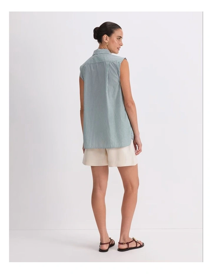 Lily Voile Sleeveless Shirt in Multi image 2