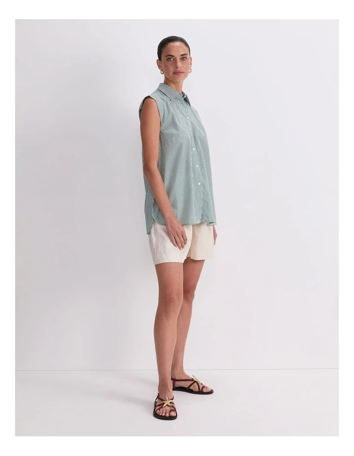 Lily Voile Sleeveless Shirt in Multi image 3