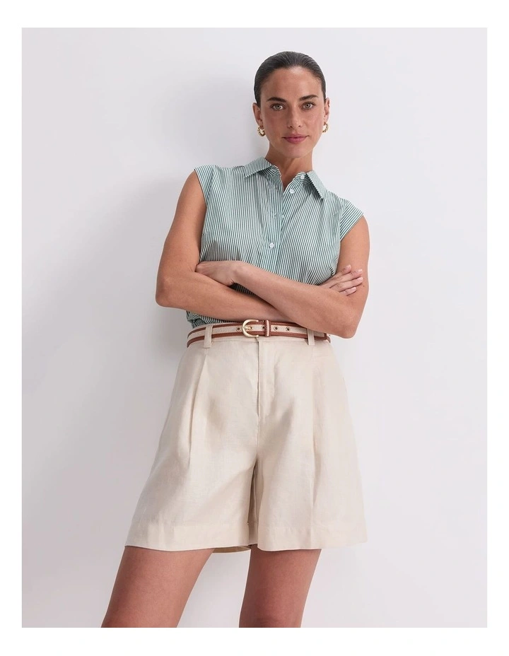 Lily Voile Sleeveless Shirt in Multi image 5