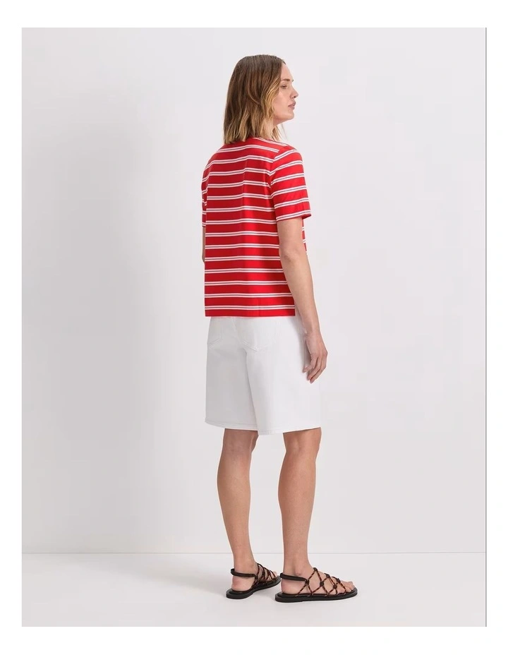 Maria Mercerised Tee in Red image 2