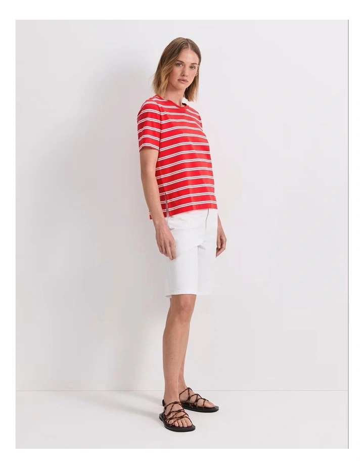 Maria Mercerised Tee in Red image 3