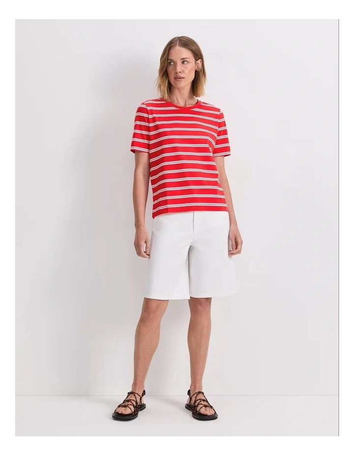 Maria Mercerised Tee in Red image 4