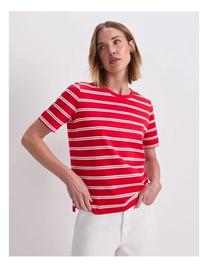 Maria Mercerised Tee in Red image 6