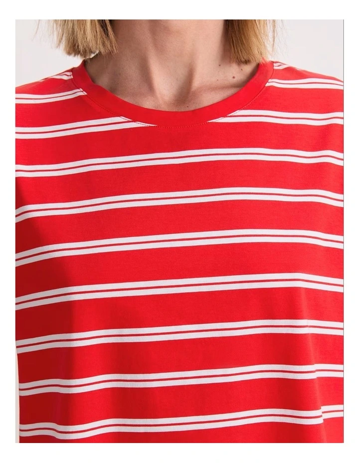 Maria Mercerised Tee in Red image 7