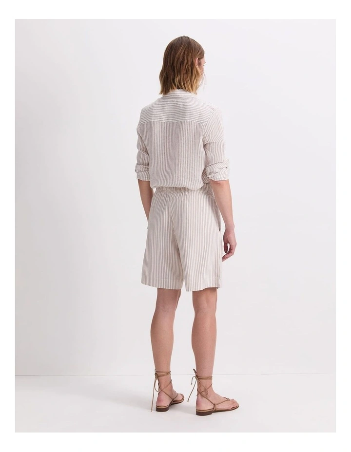 Rosa Elasticated Short in Natural/Ivory image 3