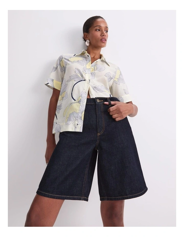 Manon Short Sleeve Lily Voile Shirt in Yellow image 6