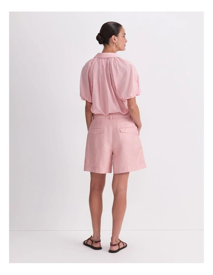 Jamie Linen Pleat Short image 2