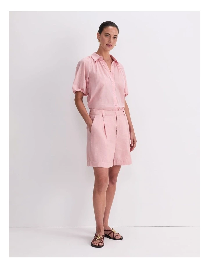 Jamie Linen Pleat Short image 3