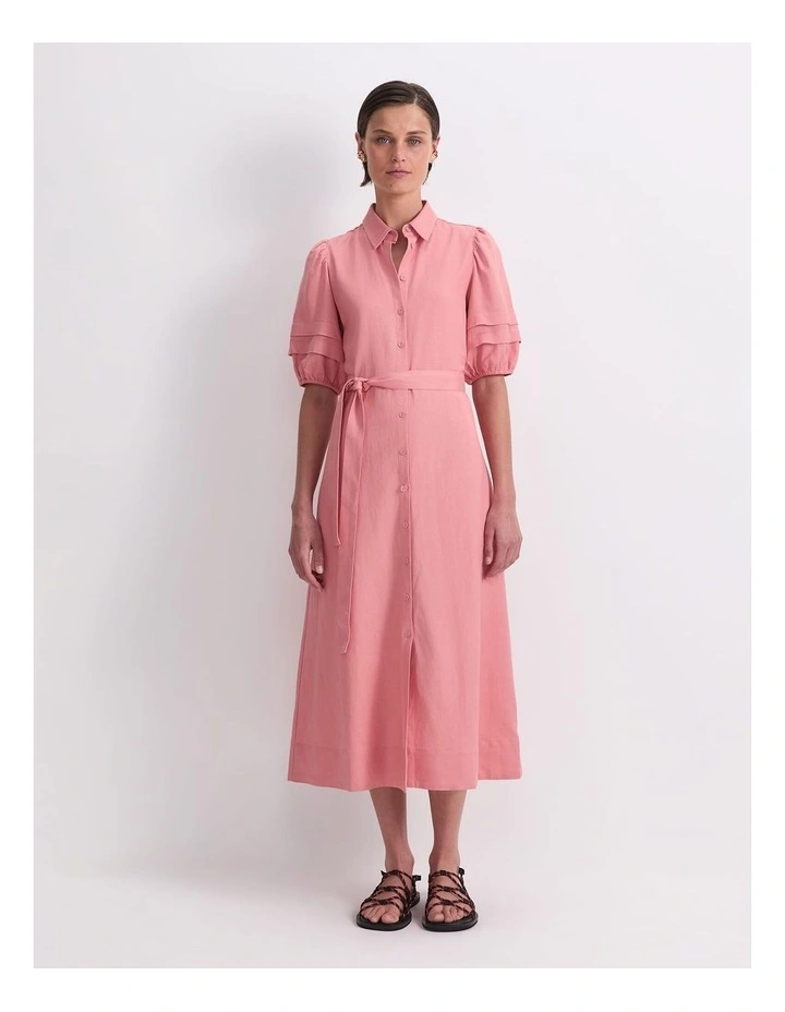 Lola Midi Dress in Dark Pink image 1