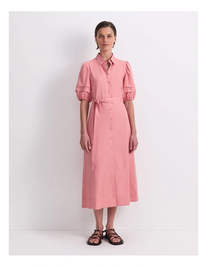Lola Midi Dress in Dark Pink image 2