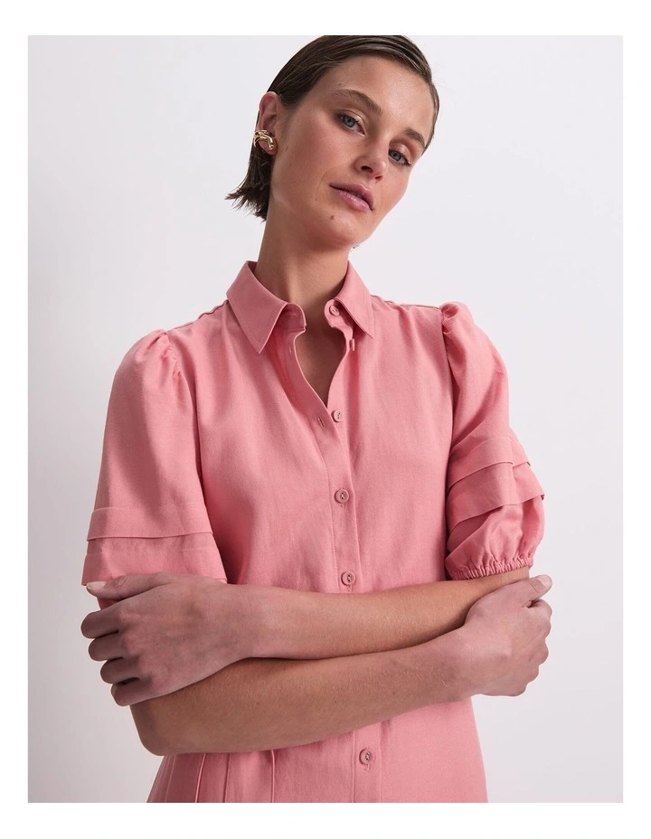 Lola Midi Dress in Dark Pink image 4