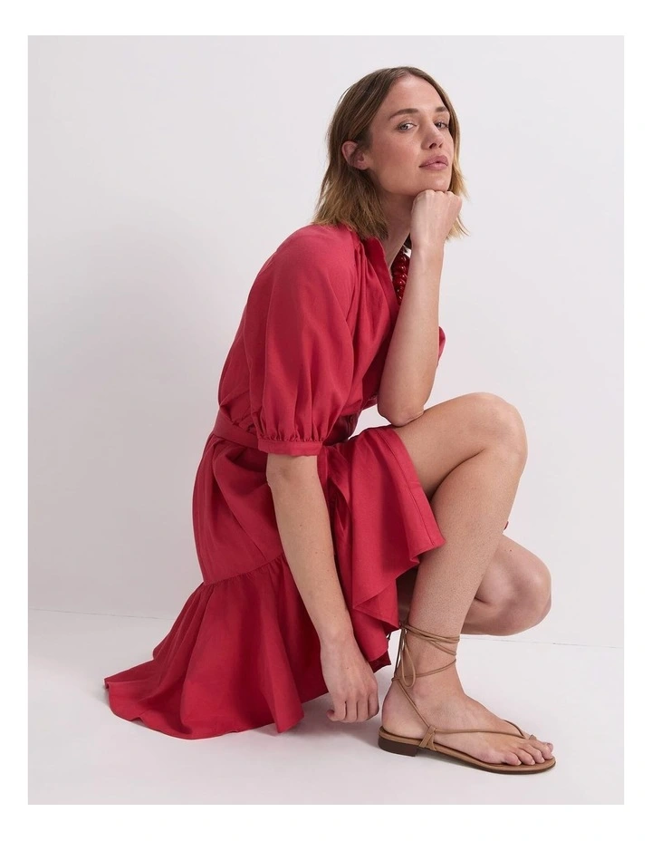 Kiana Mini Dress in Red image 5