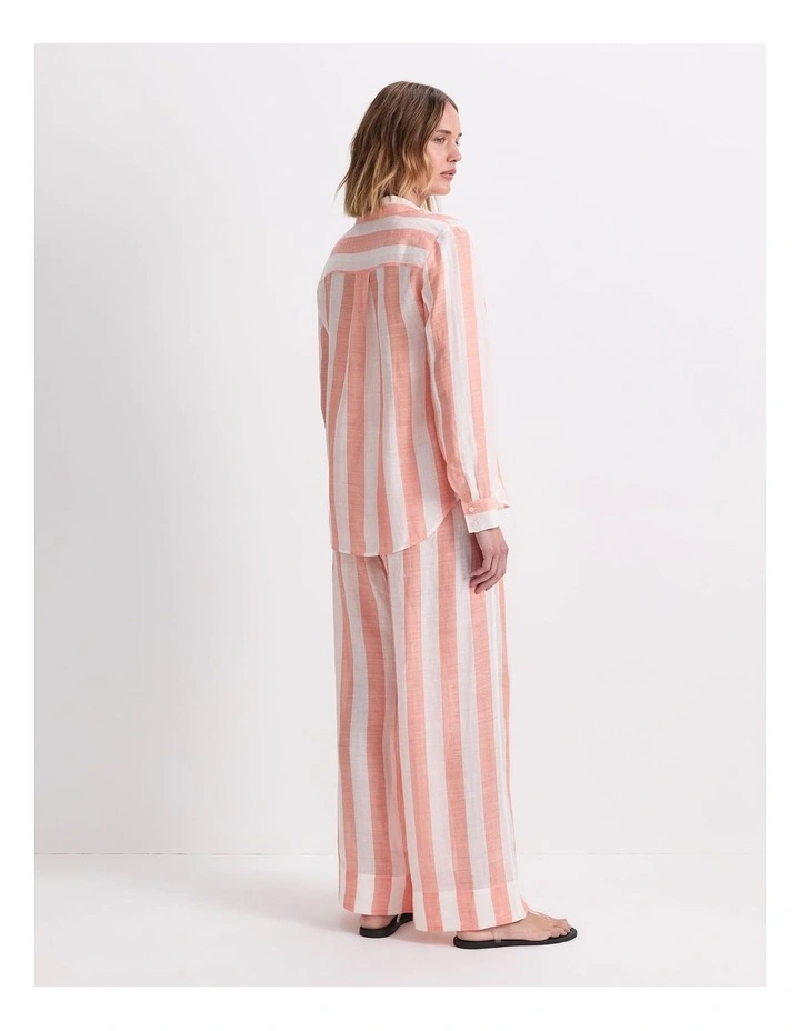 Magnolia Shirt in Orange/White image 2