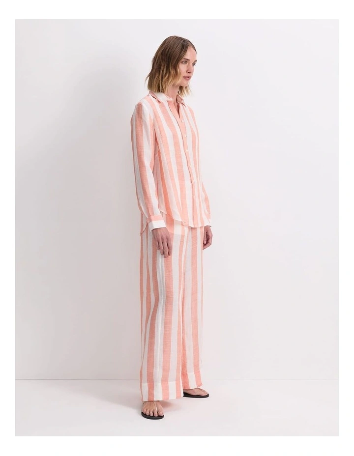 Magnolia Shirt in Orange/White image 3