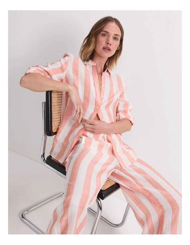 Magnolia Shirt in Orange/White image 5