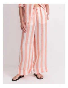 Magnolia Wide Leg Pant in Orange/White