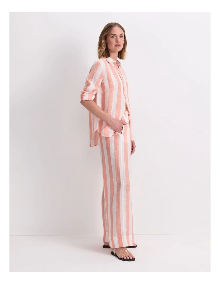 Magnolia Wide Leg Pant in Orange/White image 3