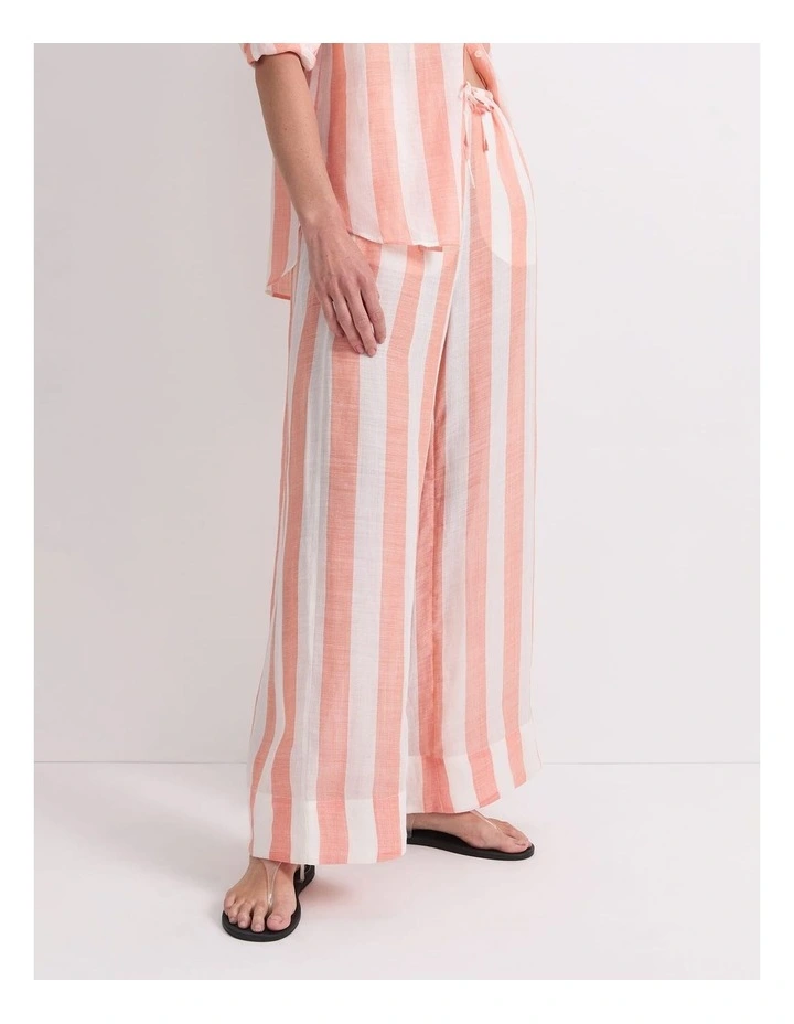 Magnolia Wide Leg Pant in Orange/White image 6