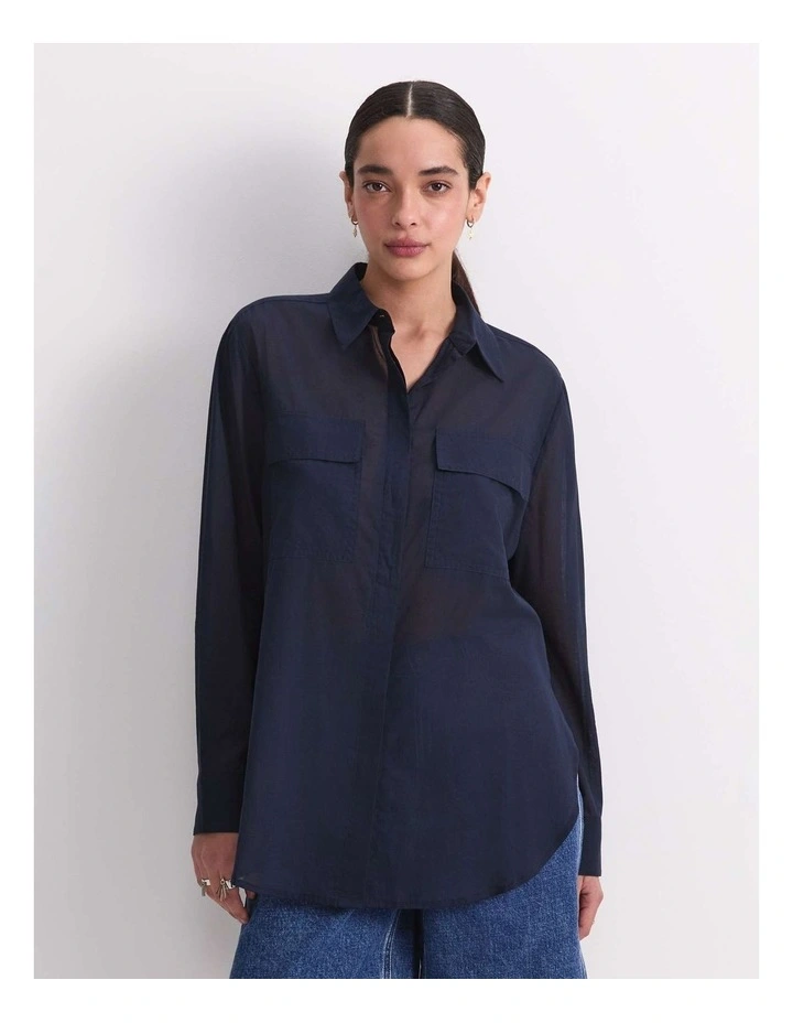 Vivian Pocket Shirt in Blue image 1