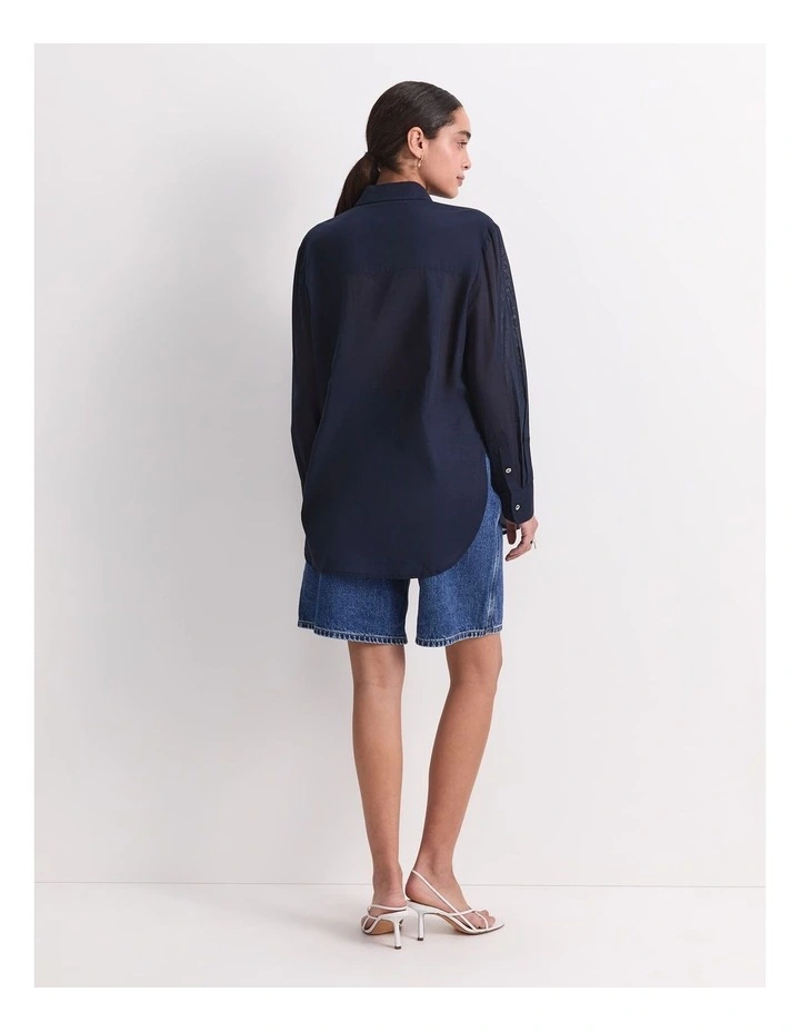 Vivian Pocket Shirt in Blue image 2
