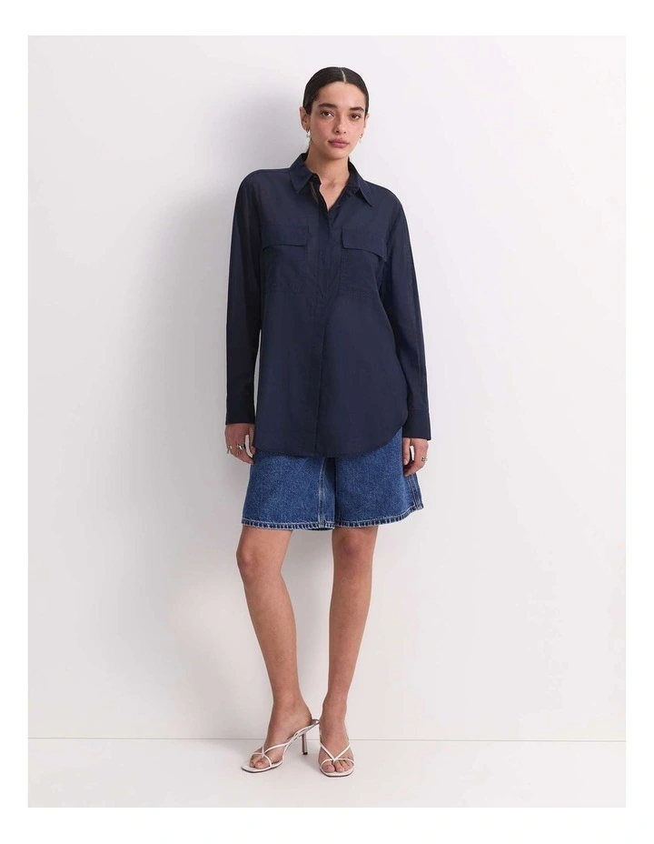 Vivian Pocket Shirt in Blue image 3