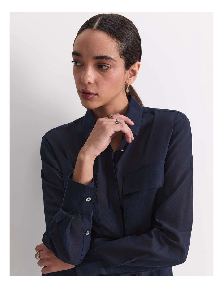 Vivian Pocket Shirt in Blue image 5