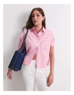 Reina Crop Shirt in Pink