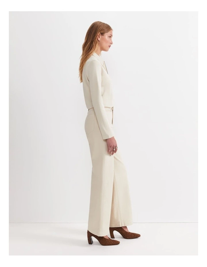 Allegra Patch Pocket Jean in Cream image 3