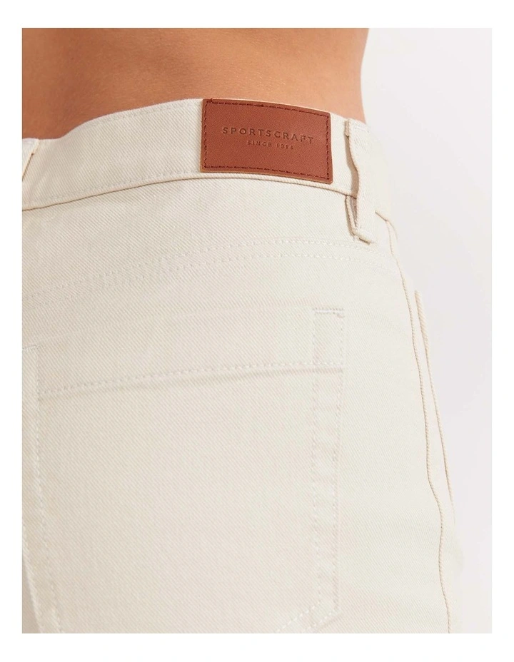 Allegra Patch Pocket Jean in Cream image 4