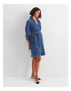 Allegra Denim Mini Dress in Blue