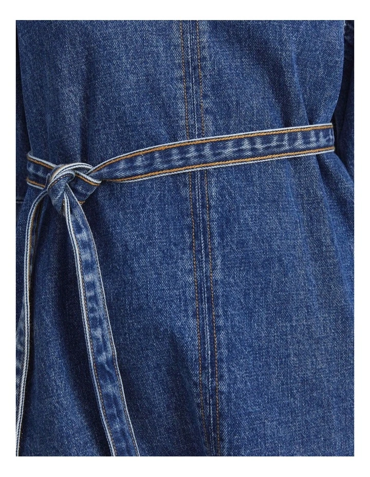 Allegra Denim Mini Dress in Blue image 3