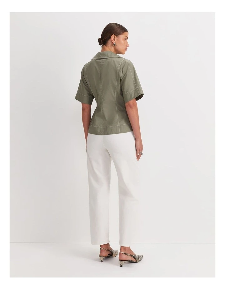 Shiloh Wrap Top in Green image 2