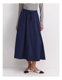 Tessa Midi Skirt in Blue