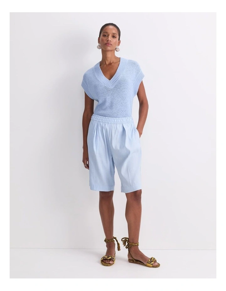 Rosa Elasticated Short in Blue image 3